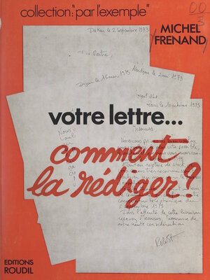 cover image of Votre lettre... comment la rédiger ?